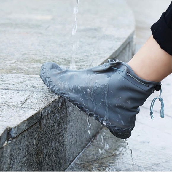 Waterproof Silicone Shoe Covers Reusable Non-Slip Rubber Rain Shoes 3 Pairs NEW - Picture 7 of 8